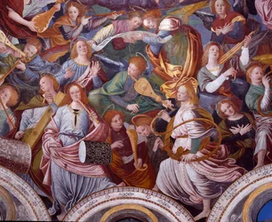 Il concerto degli angeli, 1534-36 (dettaglio)